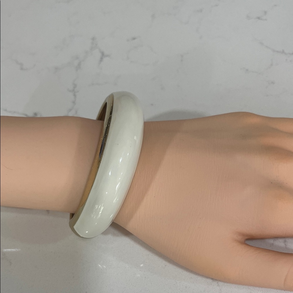 Elegant White Bangle Bracelet